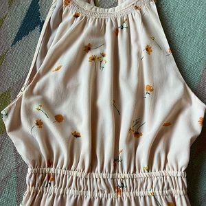 Wilfred floral, high-neck dress.